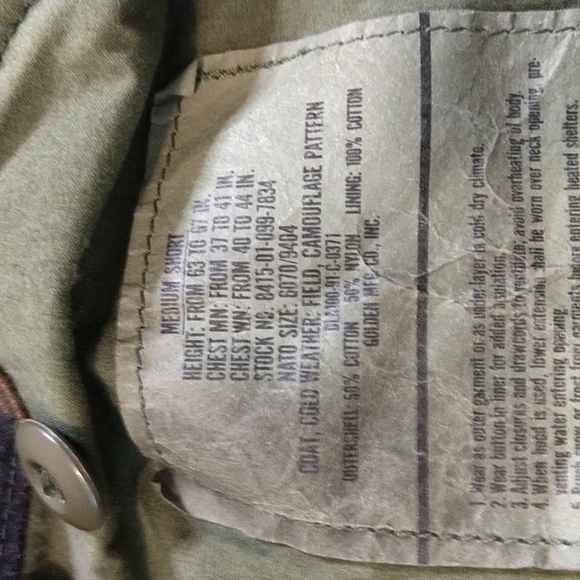 Golden Manufacturing Camo Field Coat Size Medium-Short - Picture 4 of 13